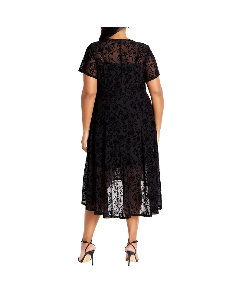 City Chic Plus Size Sienna Mesh Dress