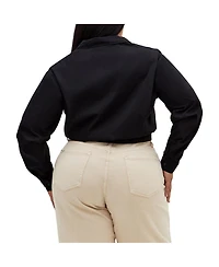 Plus Classic Crop Shirt