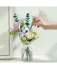 Robotime 3D Puzzles Flower Diy Assembly Craft Christmas Gift, Thanksgiving, Mother's Day, Birthday Gift Decoration, Multicolor, 17.70"16.50"12.60"