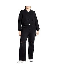 City Chic Plus Ivy Bomber Jacket