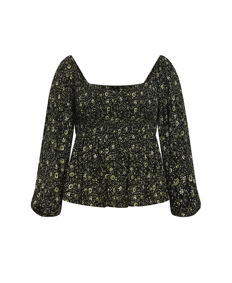 City Chic Plus Dahlia Top