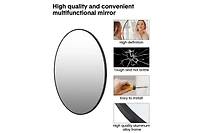 gaomon Round Mirror, Inch Circle Mirror, Hd Eco-Friendly Black Circle Mirror Metal Frame, Round Vanity Wall Mounted Mirrors for Entryway, Hallway