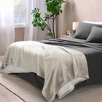 Bare Home Fleece Sherpa Throw Blanket