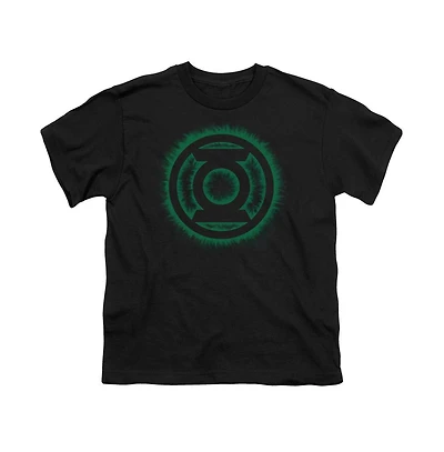 Green Lantern Boys Flame Logo Short Sleeve Juvenile Tee / T-Shirt