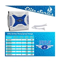 Pyle 4-Channel Marine Amplifier, 1000 Watt, Bridgeable, Waterproof, Elite Series