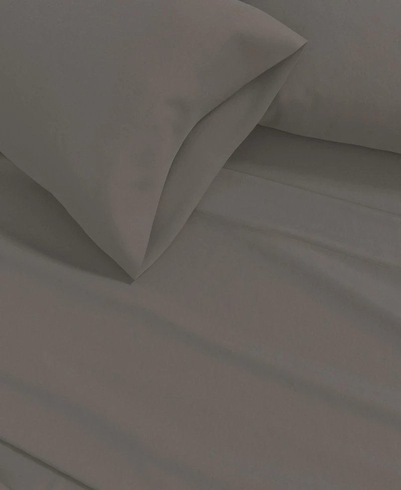 Linery & Co. Turkish Cotton Double-Brushed Solid Color Flannel Bed Sheet Set