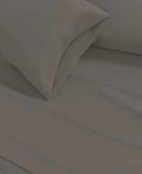 Linery & Co. Turkish Cotton Double-Brushed Solid Color Flannel Bed Sheet Set