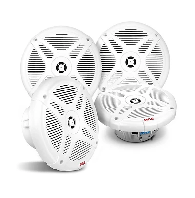 Pyle 6.5'' Waterproof Marine Speakers with Bluetooth Amplifier, 4-Speaker System