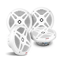 Pyle 6.5'' Waterproof Marine Speakers with Bluetooth Amplifier, 4-Speaker System