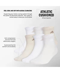 adidas Men's 6pk. Logo Quarter Socks