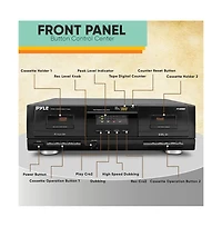 Pyle Dual Stereo Cassette Deck with Usb to MP3 Converter
