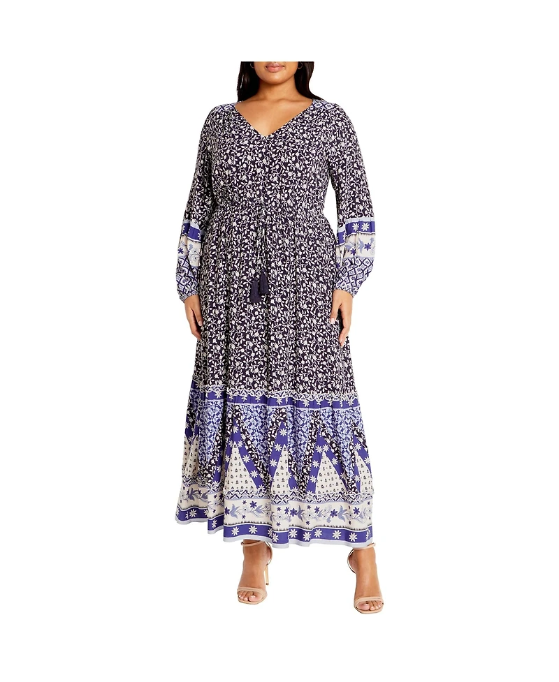 Plus Faith Placement Maxi Dress