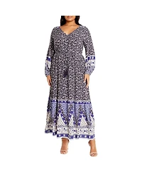 Plus Faith Placement Maxi Dress