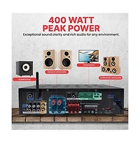 Pyle 400W Power Bluetooth Stereo Amplifier Receiver