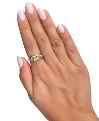 Le Vian Nude Diamond & Chocolate Diamond Filigree Ring (1/6 ct. t.w.) in 14k Honey Gold