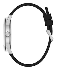 Guess Men's Analog Black Silicone Watch, 44mm