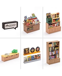 Robotime 3D Puzzles Plastic House Building Set Toy Diy Miniature Dollhouse Playset Gifts for Teens Adults, Multicolor