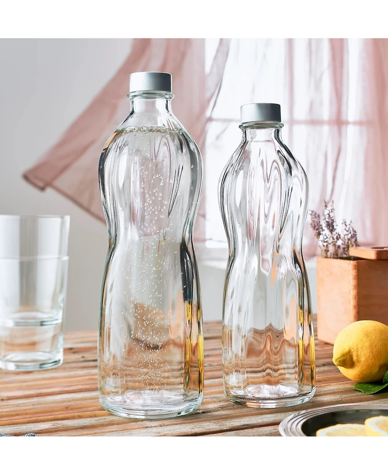 Bormioli Rocco Aqua Bottiglia 33.75-Oz. Glass Bottle, Set of 6