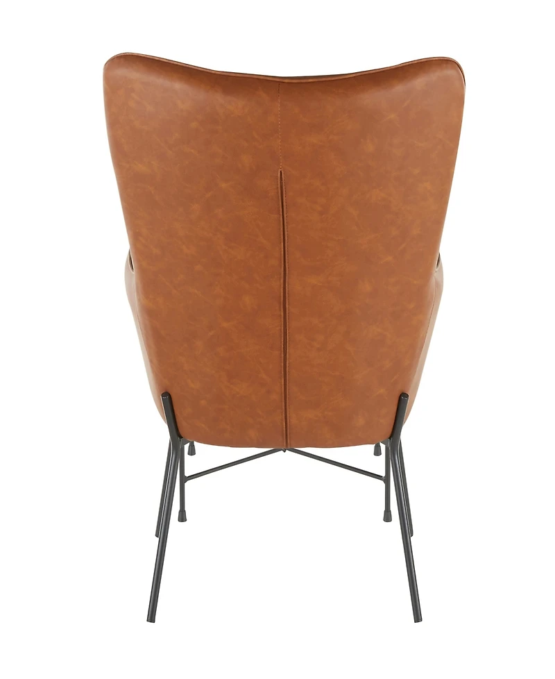 Lumisource 2-Pc. Metal Izzy Industrial Lounge Chair and Ottoman Set