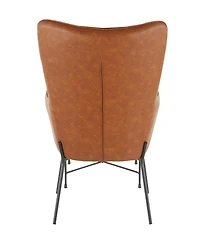 Lumisource 2-Pc. Metal Izzy Industrial Lounge Chair and Ottoman Set