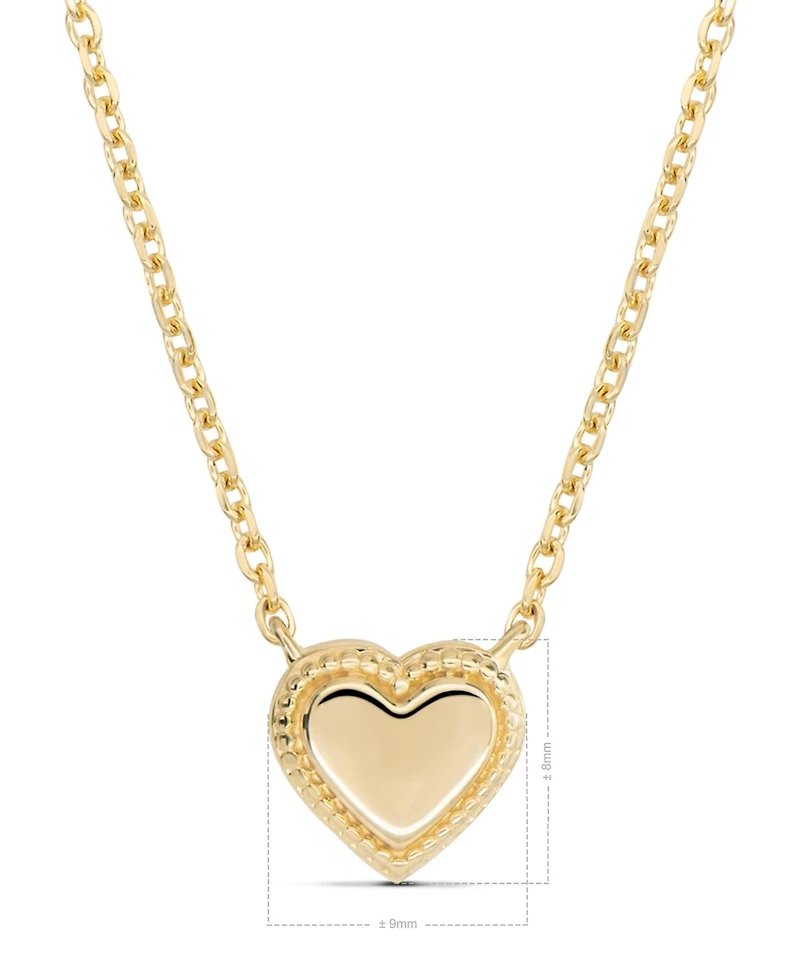Devata Sweet Heart Chain Necklace in 14K Gold, 16 in adj to 18 in, approx. 4.3 grams.