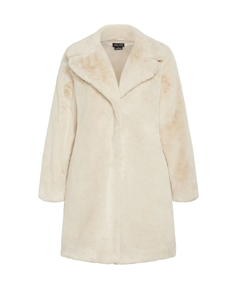 City Chic Plus Size Remi Faux Fur Coat