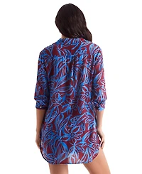 Mimi Flamingo Women's Laguna Cotton Cover-Up Shirt