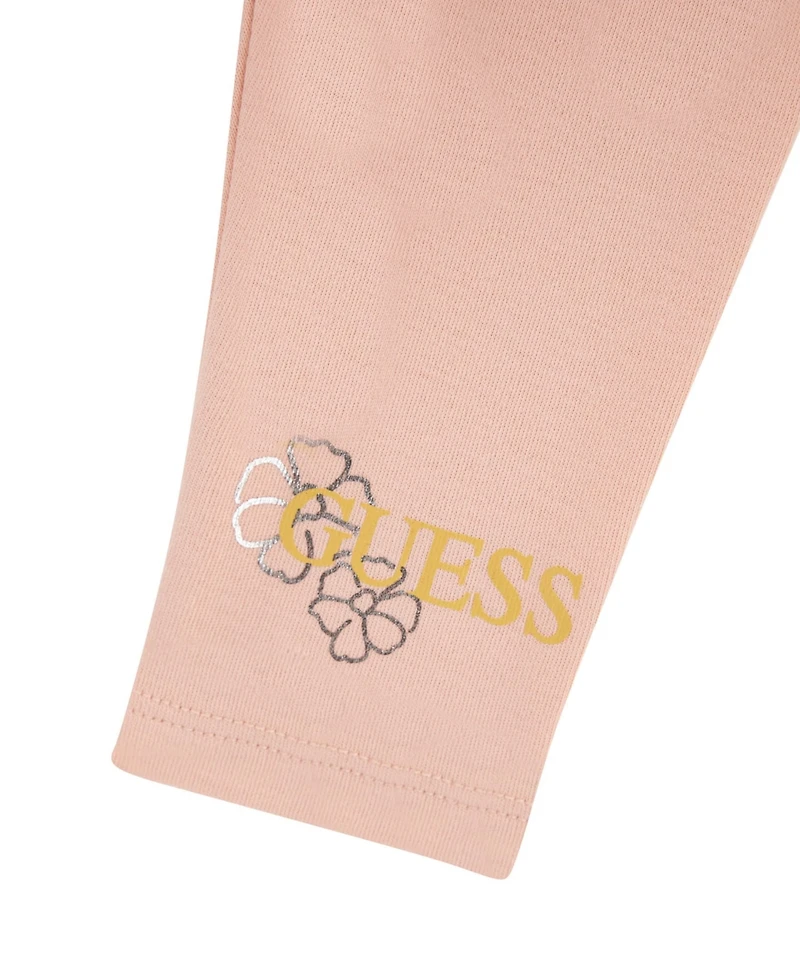 Guess Baby Girls Short Sleeve T-Shirt and Legging, 2-Piece Set