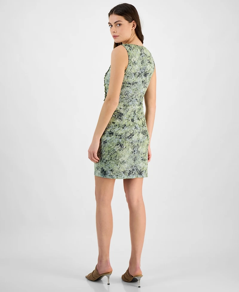 Bar Iii Women's Printed Ruched Sheath Dress, Exclusively at Macy's