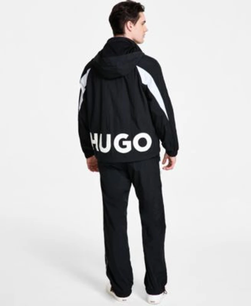 Hugo By Hugo Boss Mens Benno Colorblocked Hooded Track Jacket Gregor Relaxed Fit Track Pants