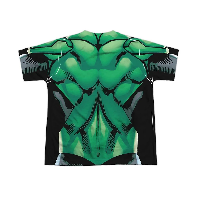 Green Lantern Boys Uniform (Front/Back Print) Short Sleeve Poly Crew Tee / T-Shirt