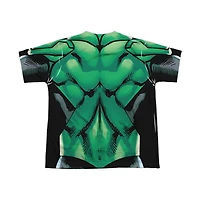 Green Lantern Boys Uniform (Front/Back Print) Short Sleeve Poly Crew Tee / T-Shirt