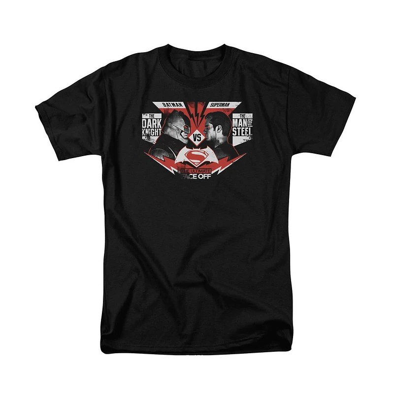 Batman V Superman Mens Ultimate Face Off Short Sleeve Adult Tee / T-Shirt