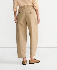 Lands' End Women's Chino High Rise Barrel Leg Utility Ankle Pants