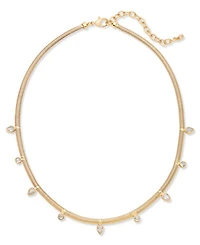 On 34th Gold-Tone Crystal Snake Chain Collar Necklace, 18" + 3" extender, Exclusively at Macy's