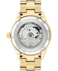 Coach Women's Brooks Automatic Gold-Tone Stainless Steel Bracelet Watch, 38mm