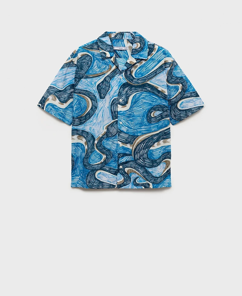 Mango Men's Regular-Fit Printed Shirt