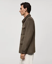 Mango Men's Wool-Blend Field Jacket