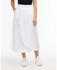 Ellen Tracy Women s Poplin Wrap Skirt