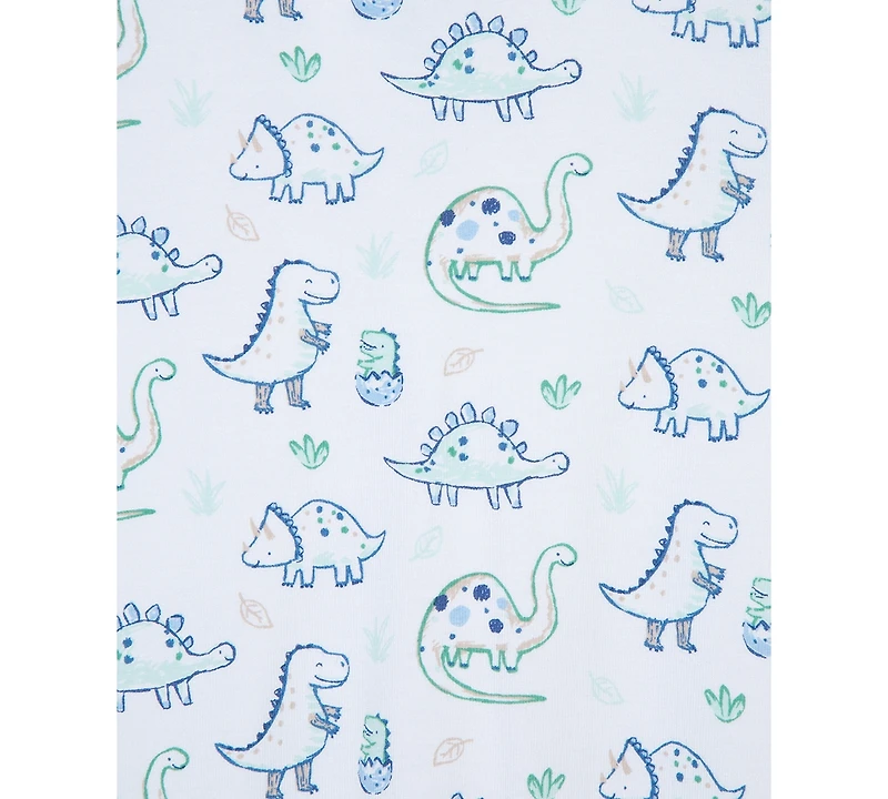 Little Me Baby Boys 2-Pack Dino Cotton Footed Coveralls