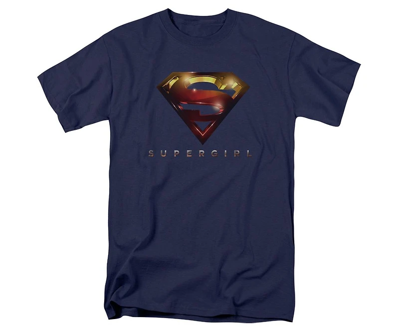 Supergirl Mens Logo Glare Short Sleeve Adult Tee / T-Shirt