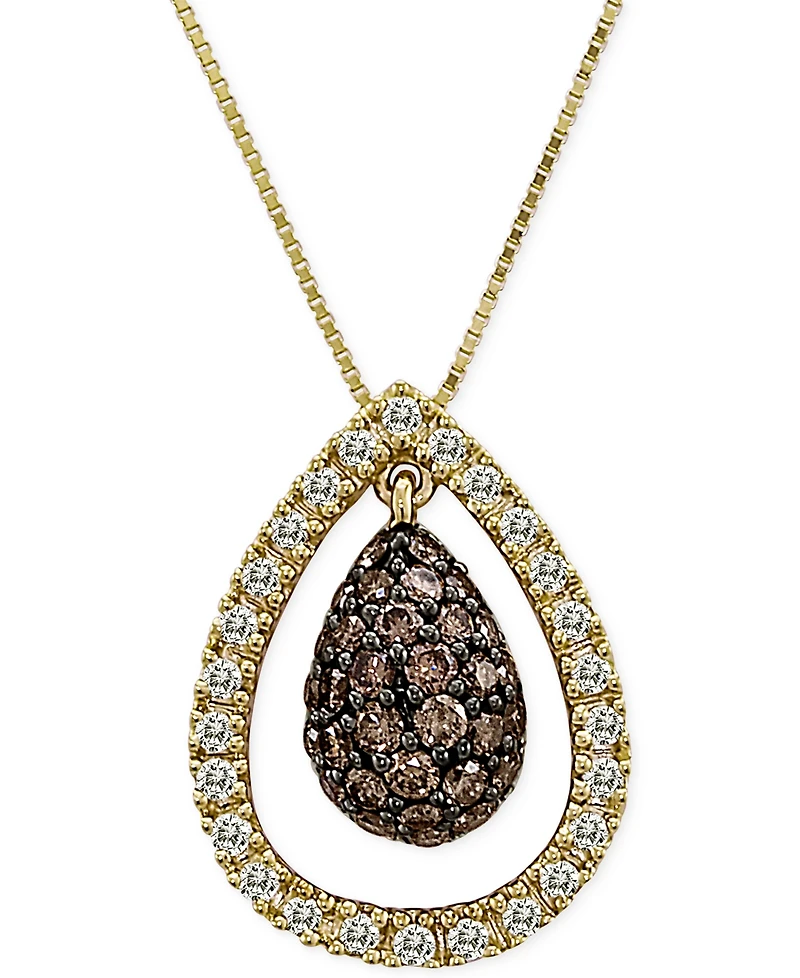 Le Vian Chocolatier Diamond Pendant Necklace (3/4 ct. t.w.) in 14k Gold
