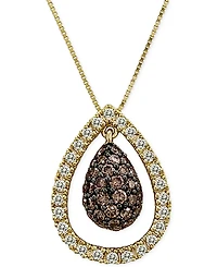Le Vian Chocolatier Diamond Pendant Necklace (3/4 ct. t.w.) in 14k Gold