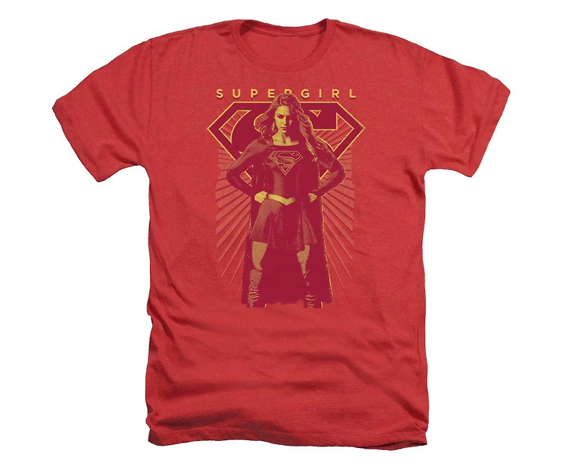Supergirl Mens Ready Set Adult Heather Tee / T-Shirt