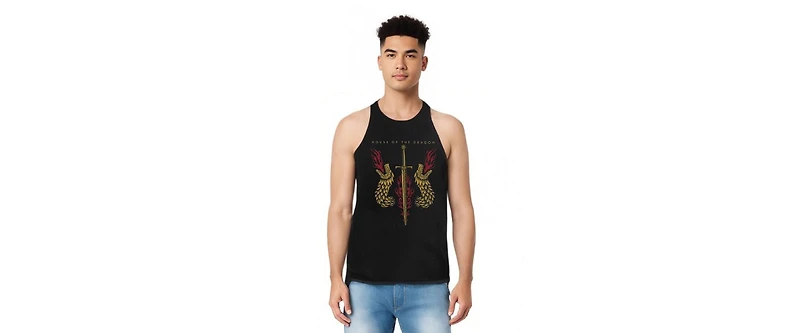 House Of The Dragon Men's Sword And Heads Adult Tank Top