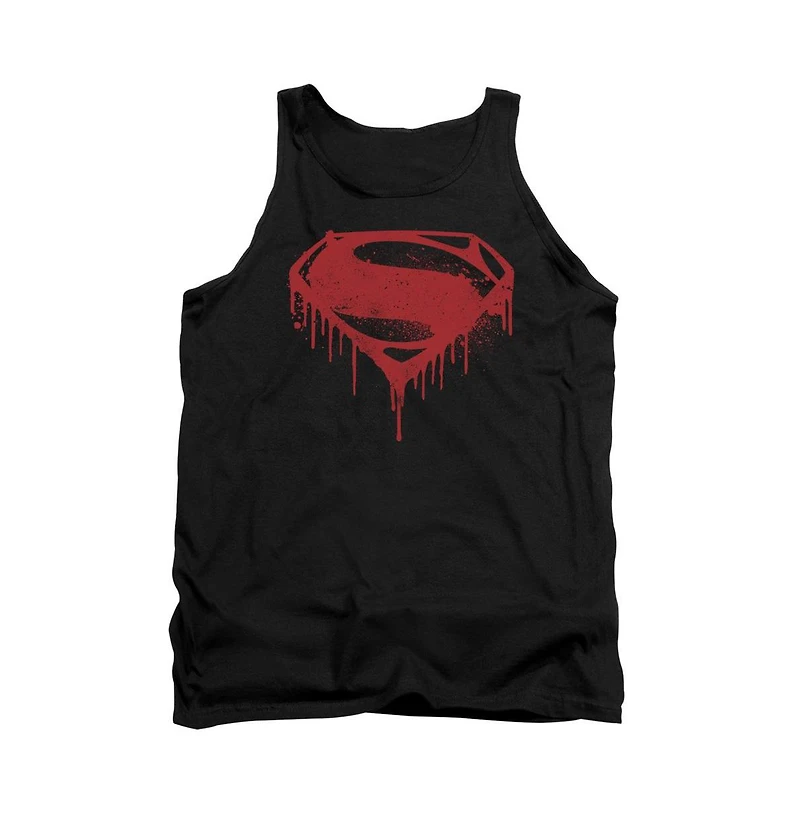 Batman V Superman Mens Splattered Adult Tank Top