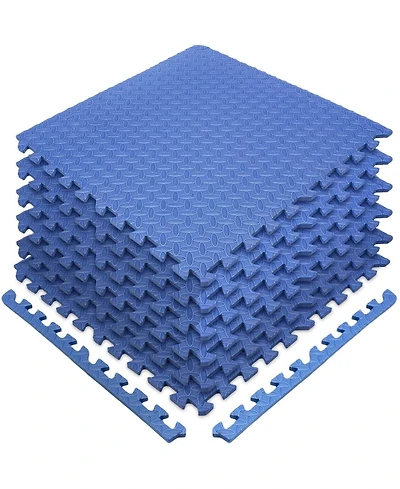 Sorbus 24 Sq Ft Blue Eva Foam Interlocking Exercise Mat, 6-Tile