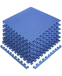 Sorbus 24 Sq Ft Blue Eva Foam Interlocking Exercise Mat, 6-Tile
