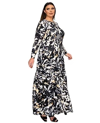 L I V D Plus Size Zimmern Tiered Maxi Dress