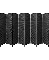 Sorbus 8 Panel Room Divider Panel, 6 ft. Tall Extra Wide Double Hinged Panels - Folding Privacy Screens - Gray Line